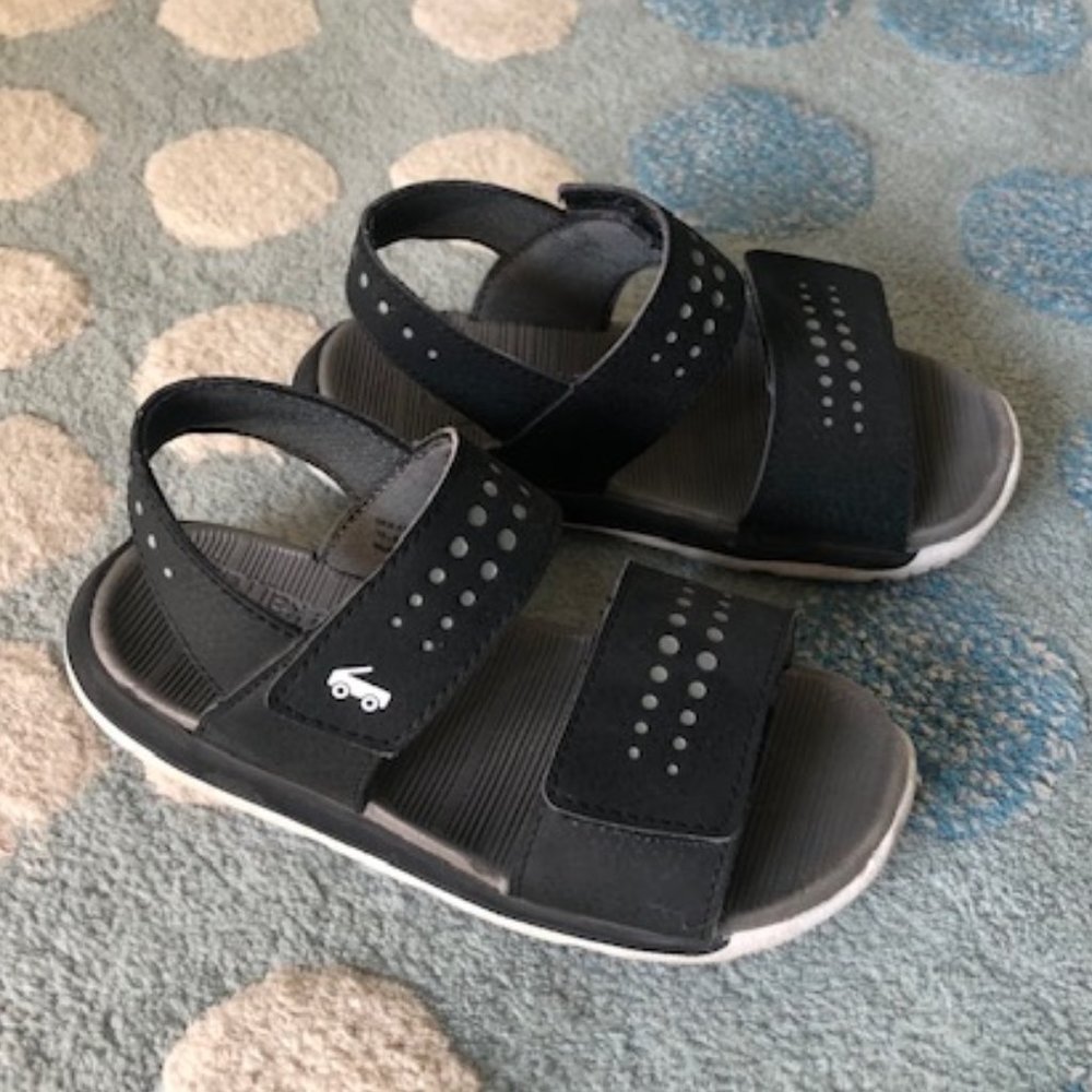See Kai Run black Logan sandals